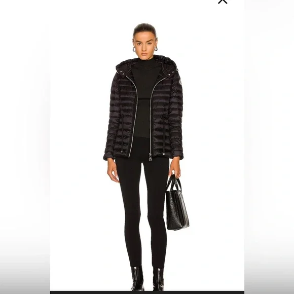 **NWT** Moncler's Raie Short Down Parka Jacket Black XL (size 5) - Picture 4 of 12